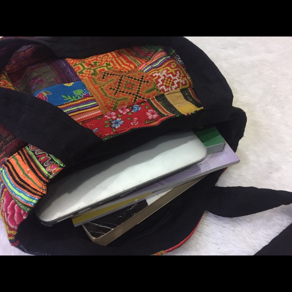 Colorful unique patchwork handmade bag - Picture 8 of 8